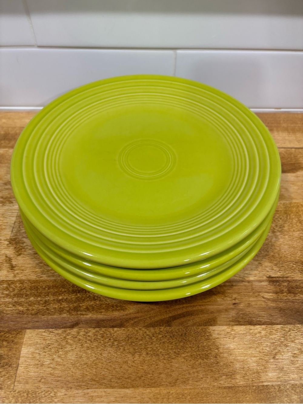 Bright lemongrass Ceramic Dinner Plate - Set of 4